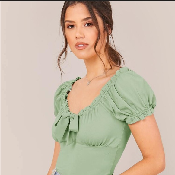 Milkmaid self-tie top - Picture 3 of 4